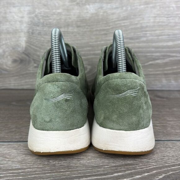 Dansko Charlie Sage Green Leather Women’s Sz 7.5-8/EU 38 Perforated Lace Sneaker - Picture 4 of 10